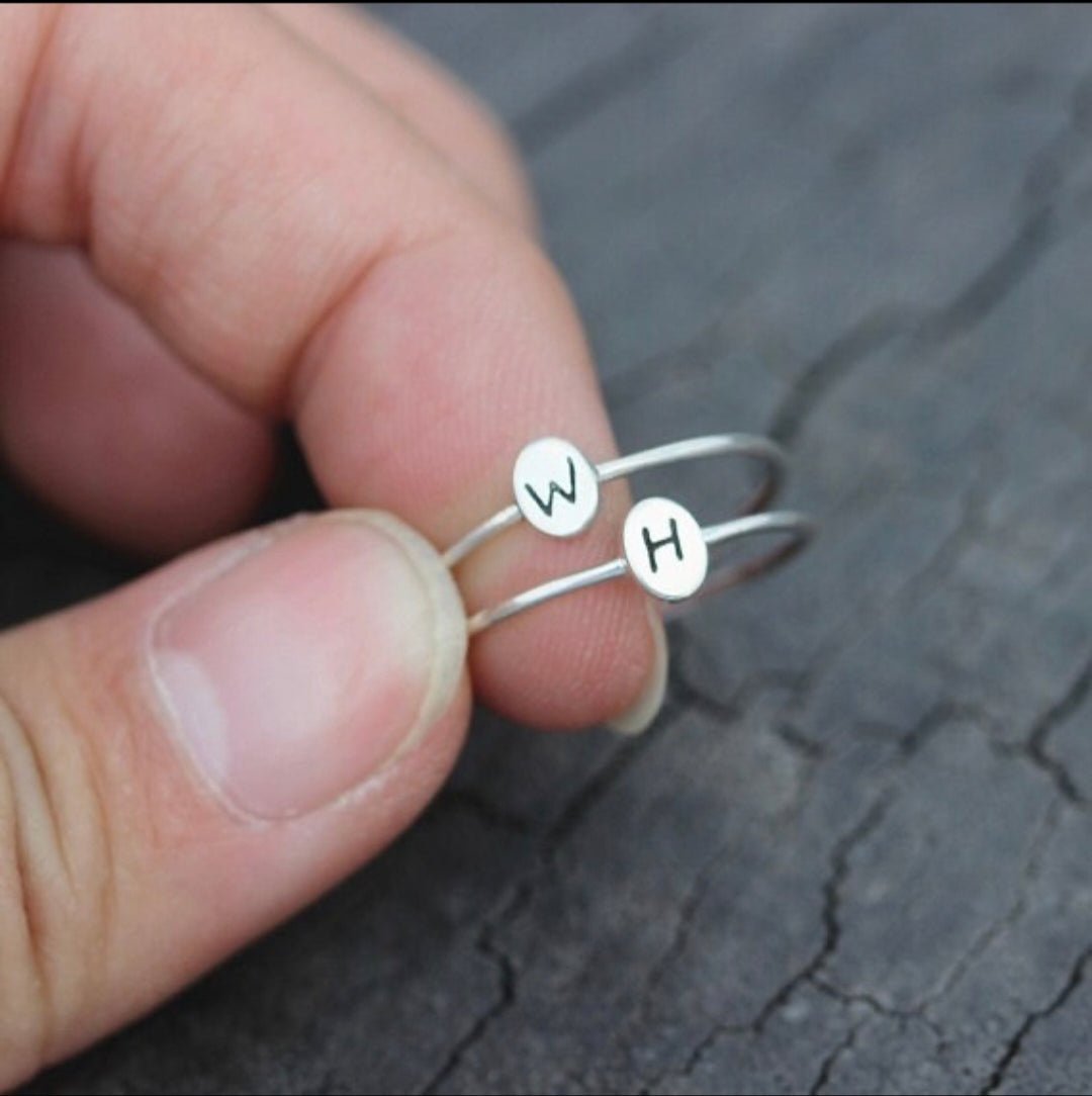 925 Silver Custom Initials Ring - Silver Box Original