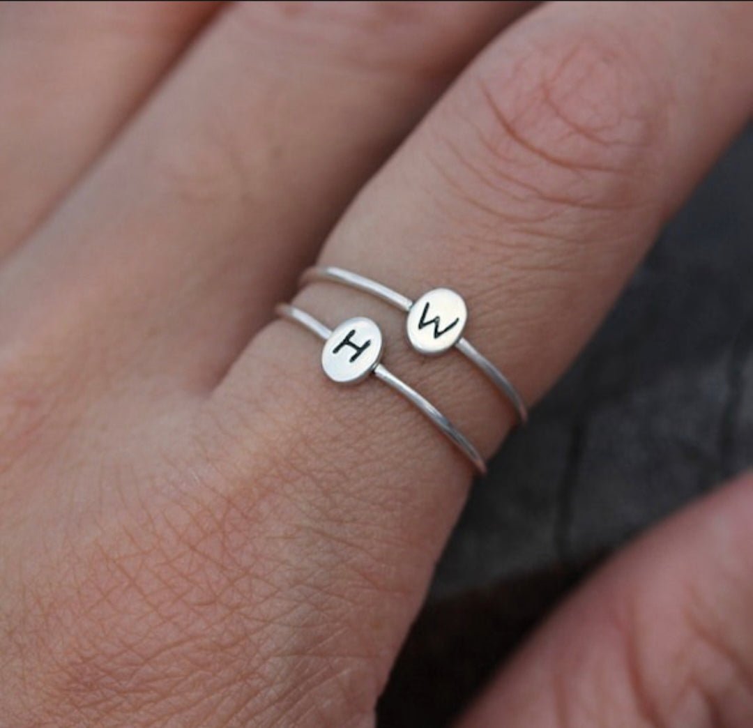 925 Silver Custom Initials Ring - Silver Box Original