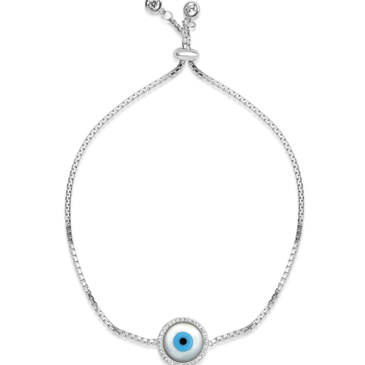 Buy Silver Round Evil Eye Bracelet at Silver Box Original online store. - Silver Box Original
