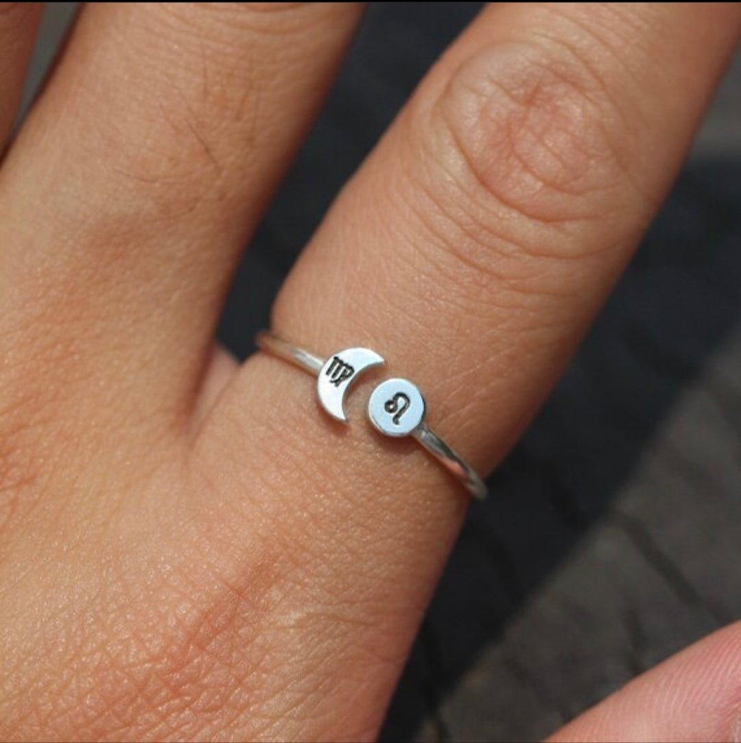 Celestial Elegance: 925 Silver Custom Zodiac Constellation Rings - Silver Box Original