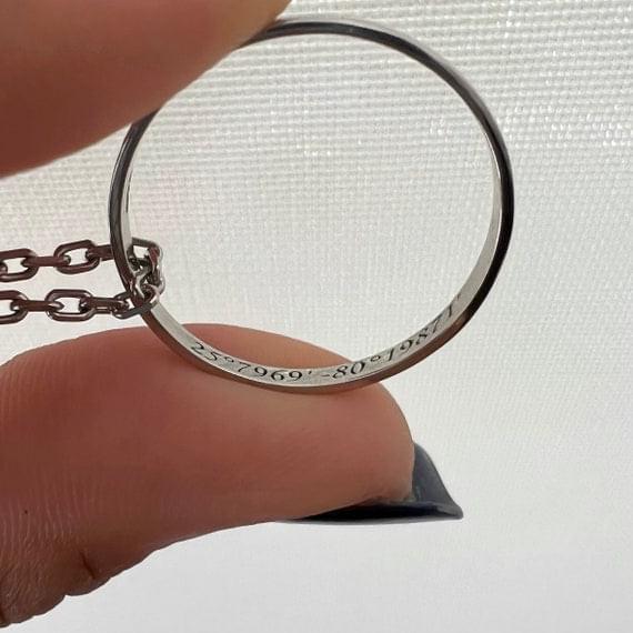 Hidden Message Ring Necklace - Silver Box Original