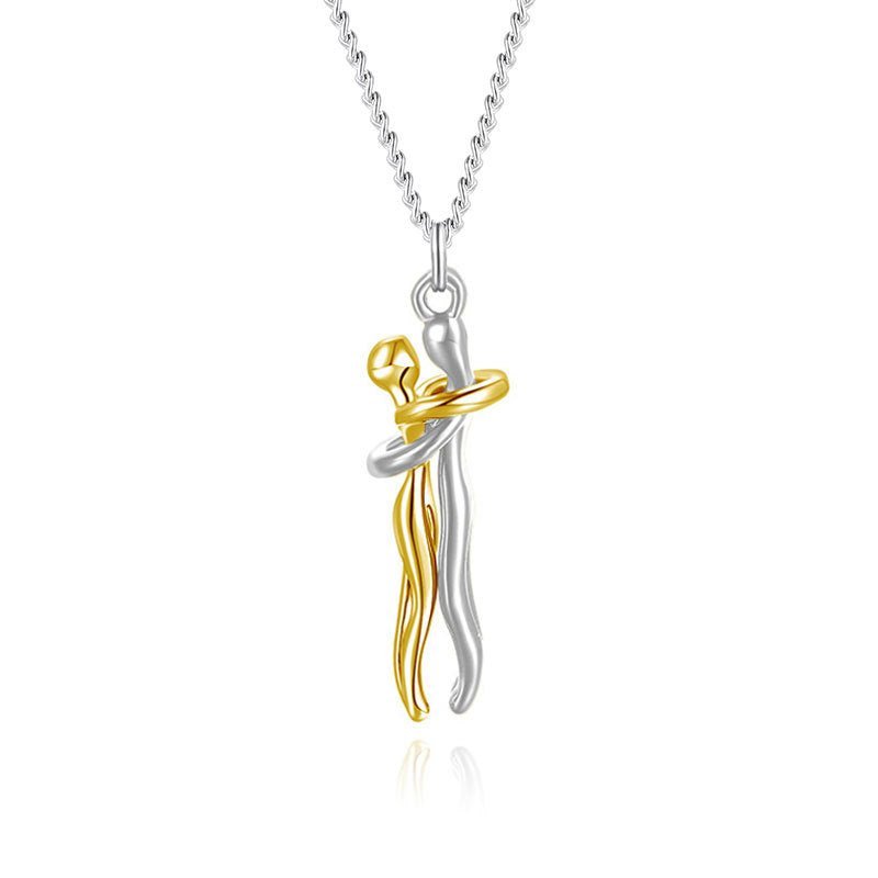 S925 Sterling Silver Hug Necklace - Silver Box Original