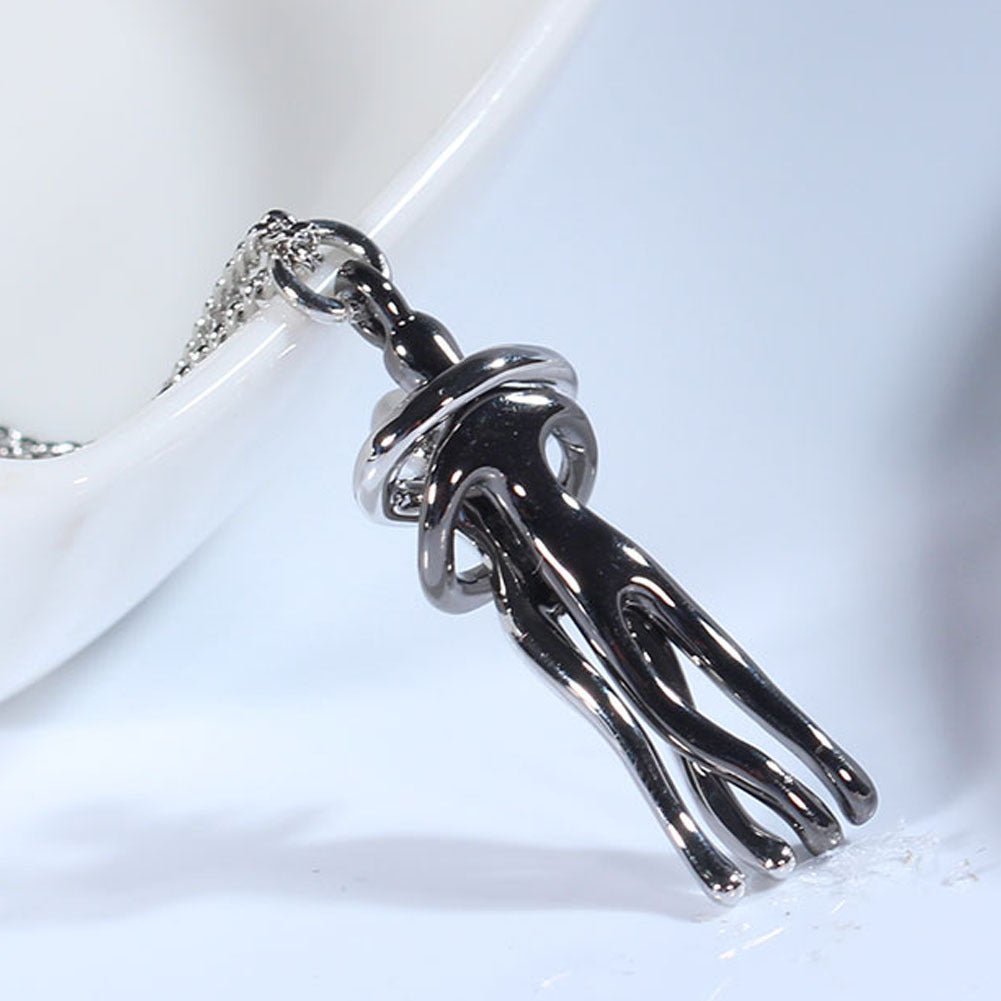 S925 Sterling Silver Hug Necklace - Silver Box Original
