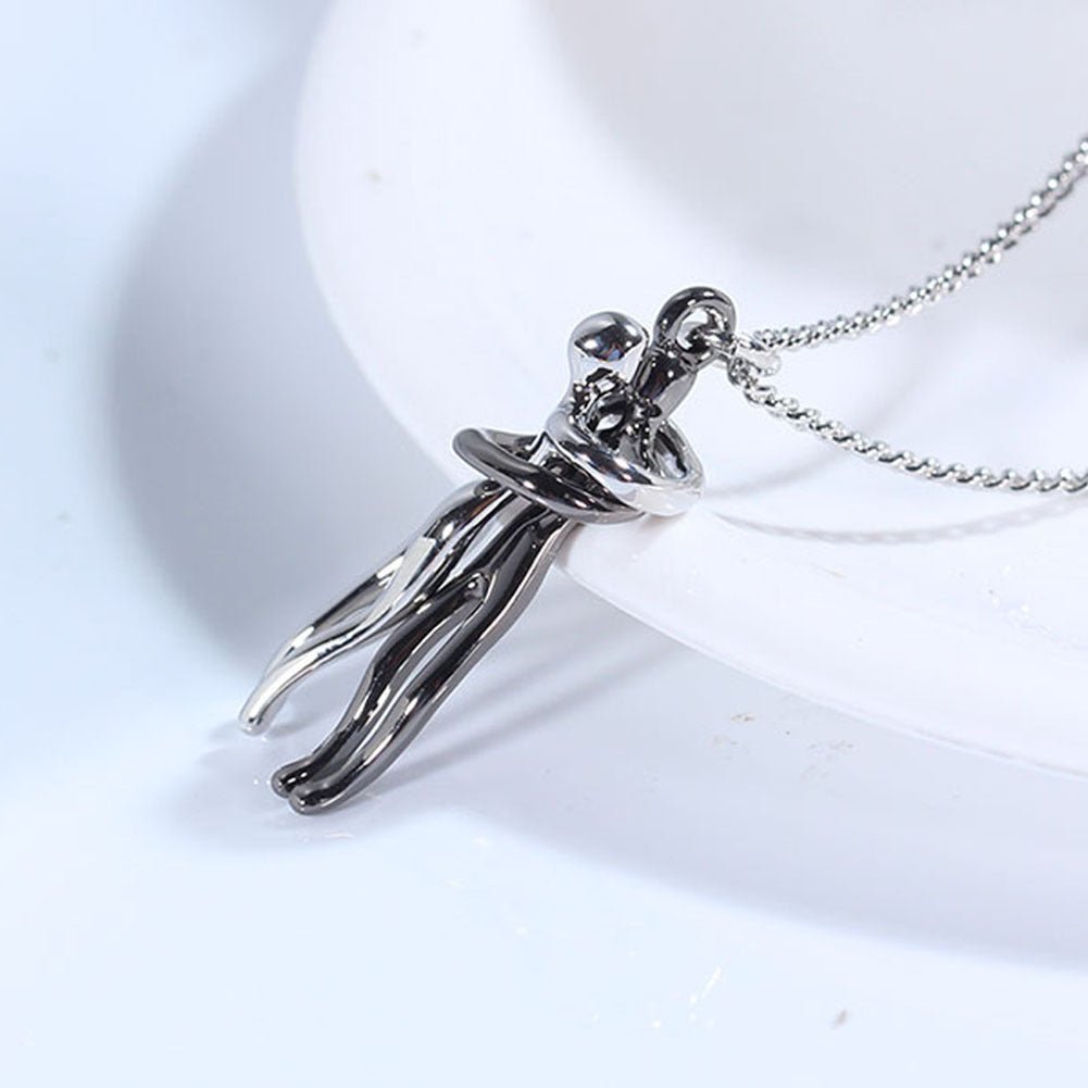 S925 Sterling Silver Hug Necklace - Silver Box Original