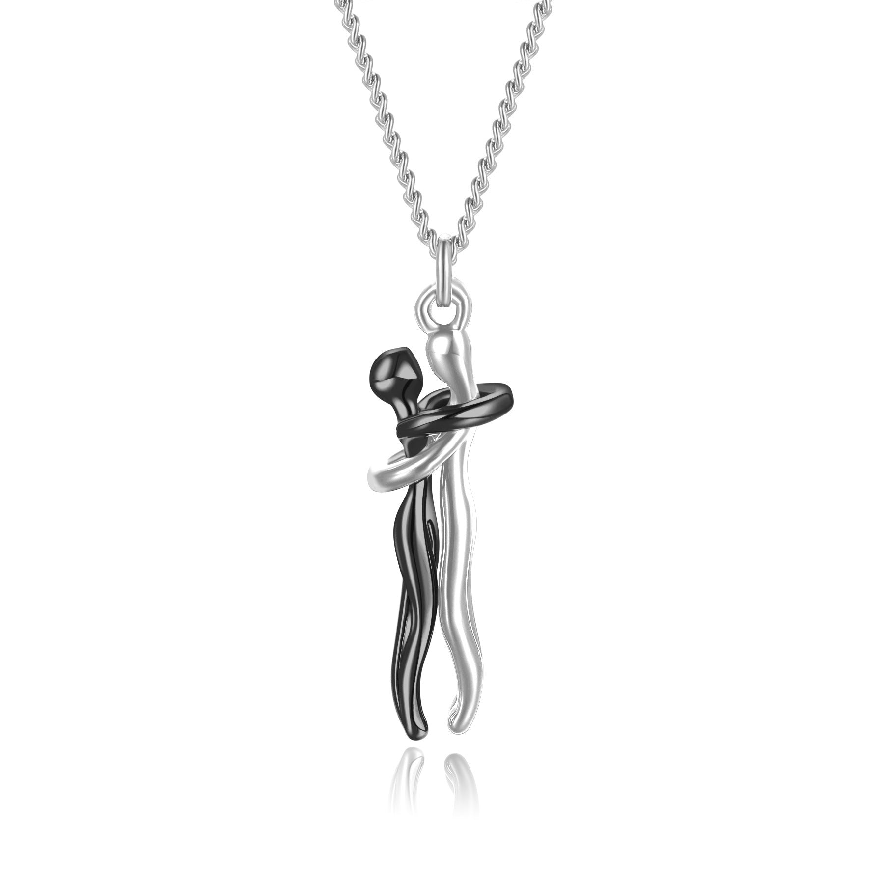 S925 Sterling Silver Hug Necklace - Silver Box Original