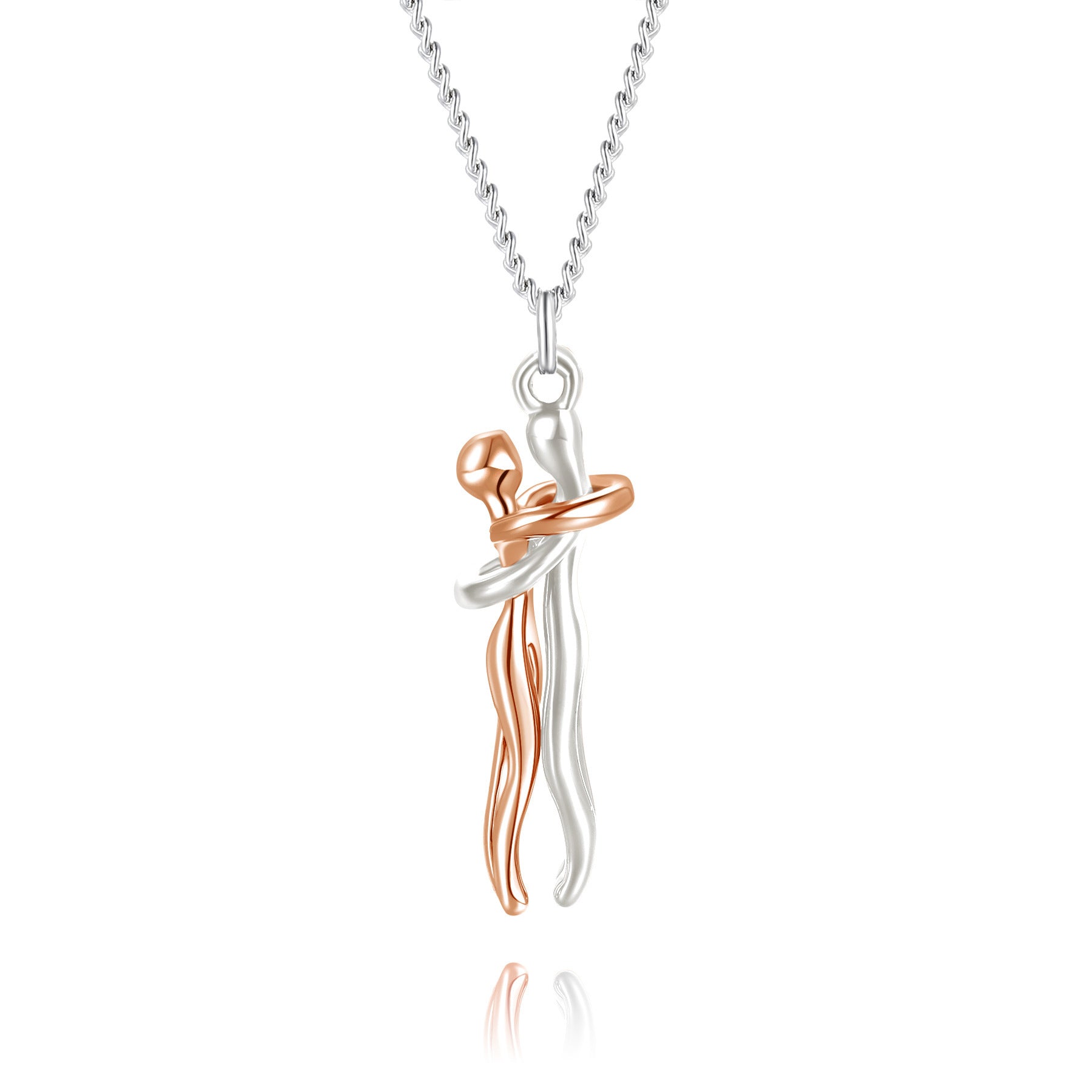 S925 Sterling Silver Hug Necklace - Silver Box Original