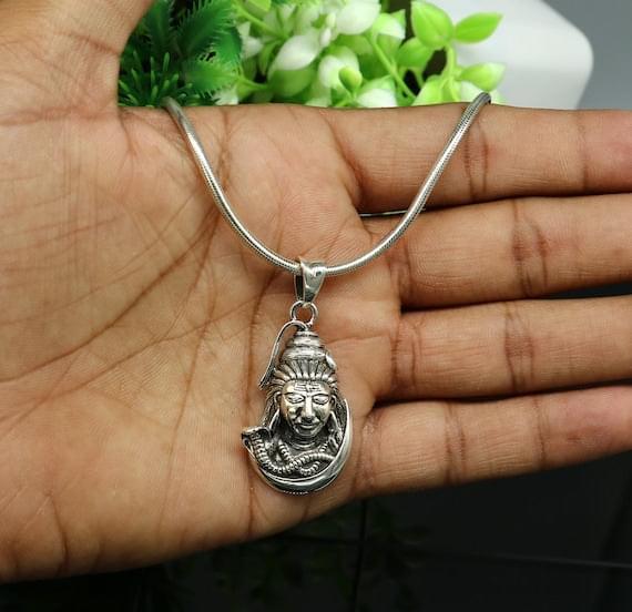 Silver Box Original 925 Kedarkantha Lord Shiva Pendant - Silver Box Original