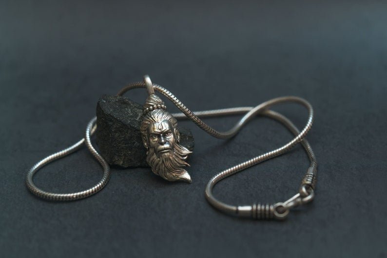 Silver Box Original 925 Lord Hanuman Silver Pendant - Silver Box Original