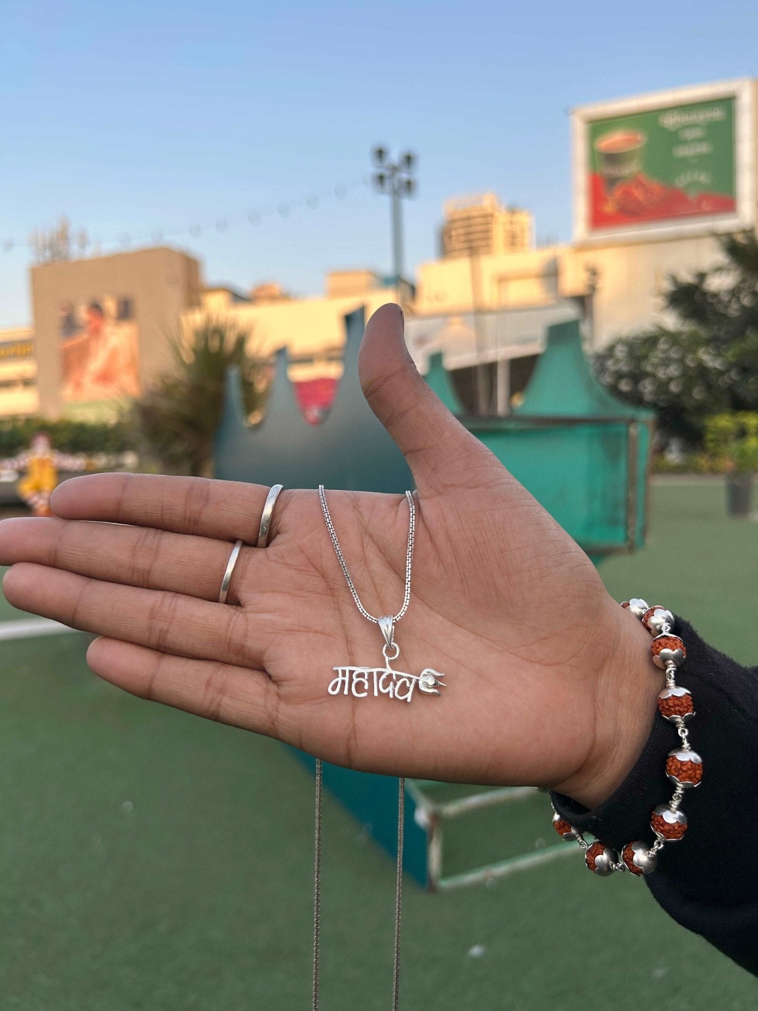 Silver Box Original 925 Mahadev Name Pendant - Silver Box Original