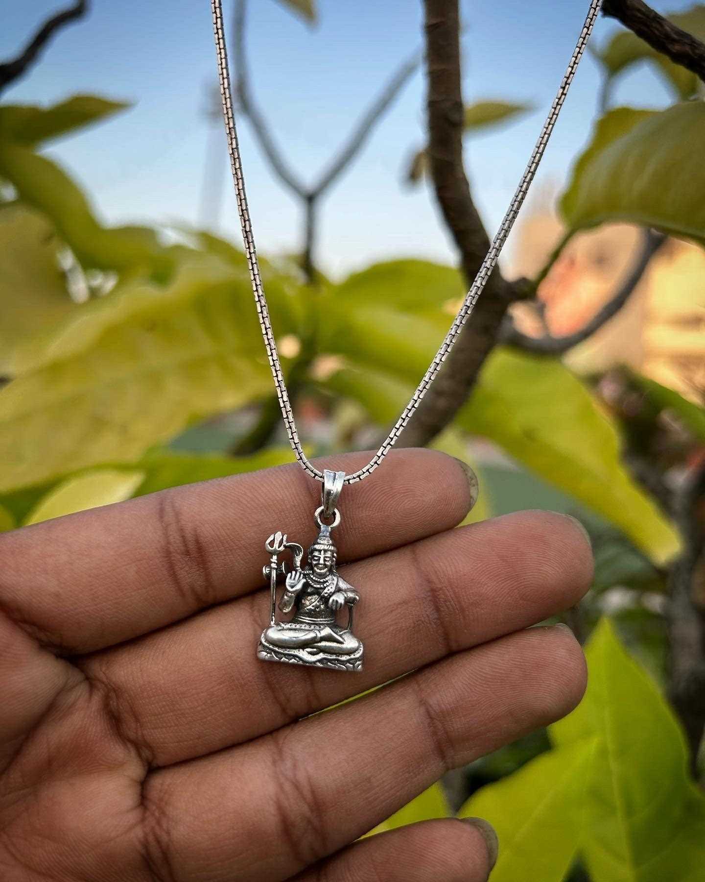 Silver Box Original 925 Neelakanta Lord Shiva Pendant - Silver Box Original