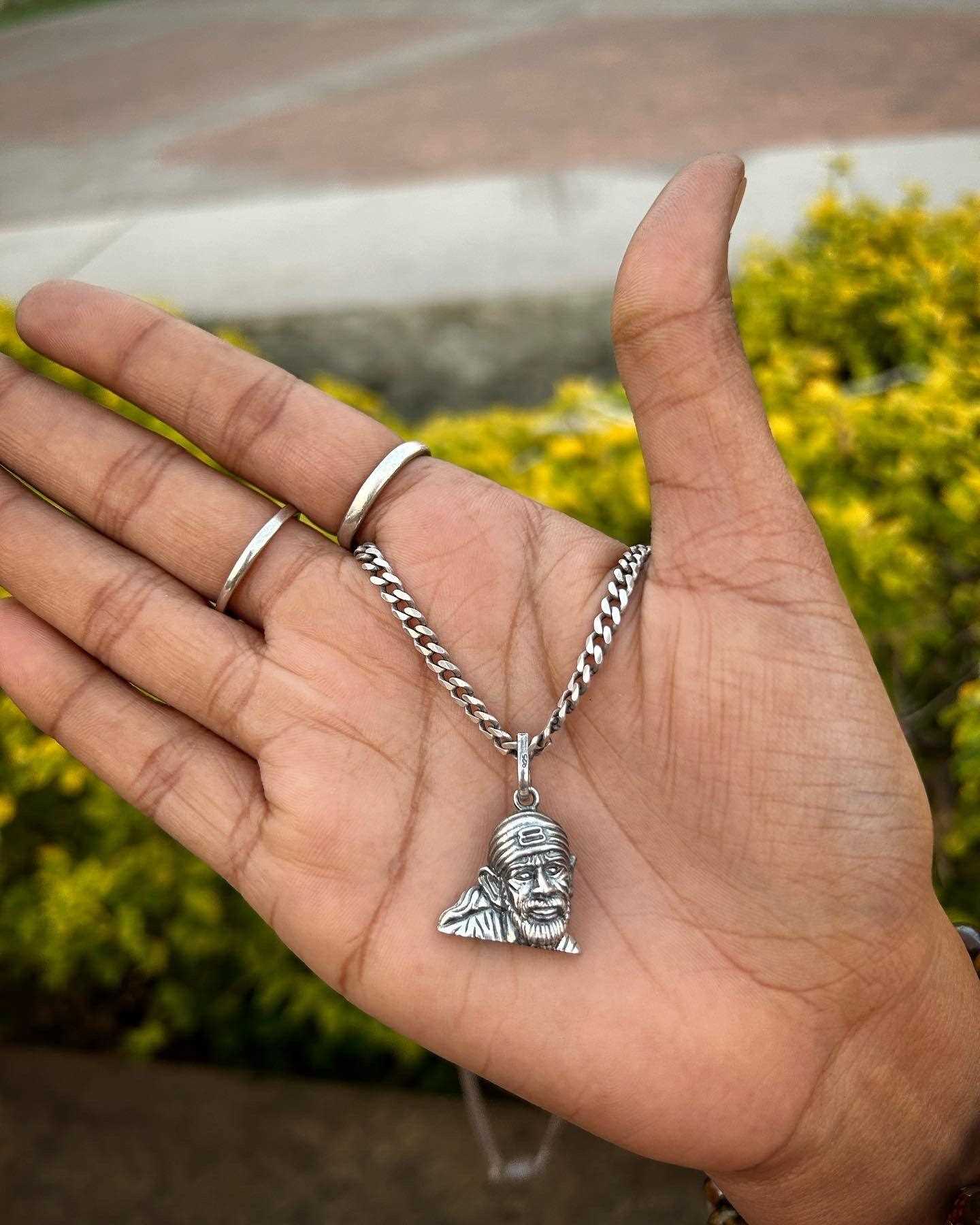 Silver Box Original 925 Silver Sai Baba Pendant - Silver Box Original