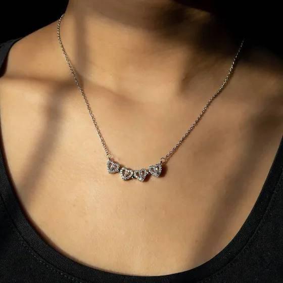 Silver Box Original 925 Sterling Silver Clover Necklace - Silver Box Original