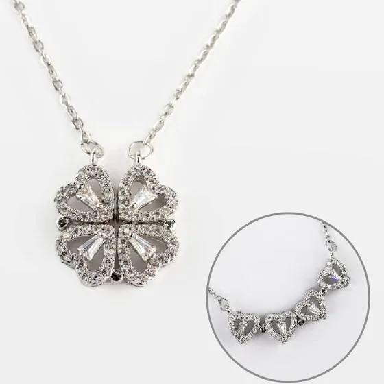 Silver Box Original 925 Sterling Silver Clover Necklace - Silver Box Original