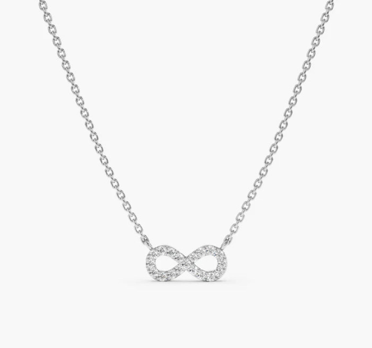 Timeless Elegance: 925 Silver Infinity Necklace - Silver Box Original