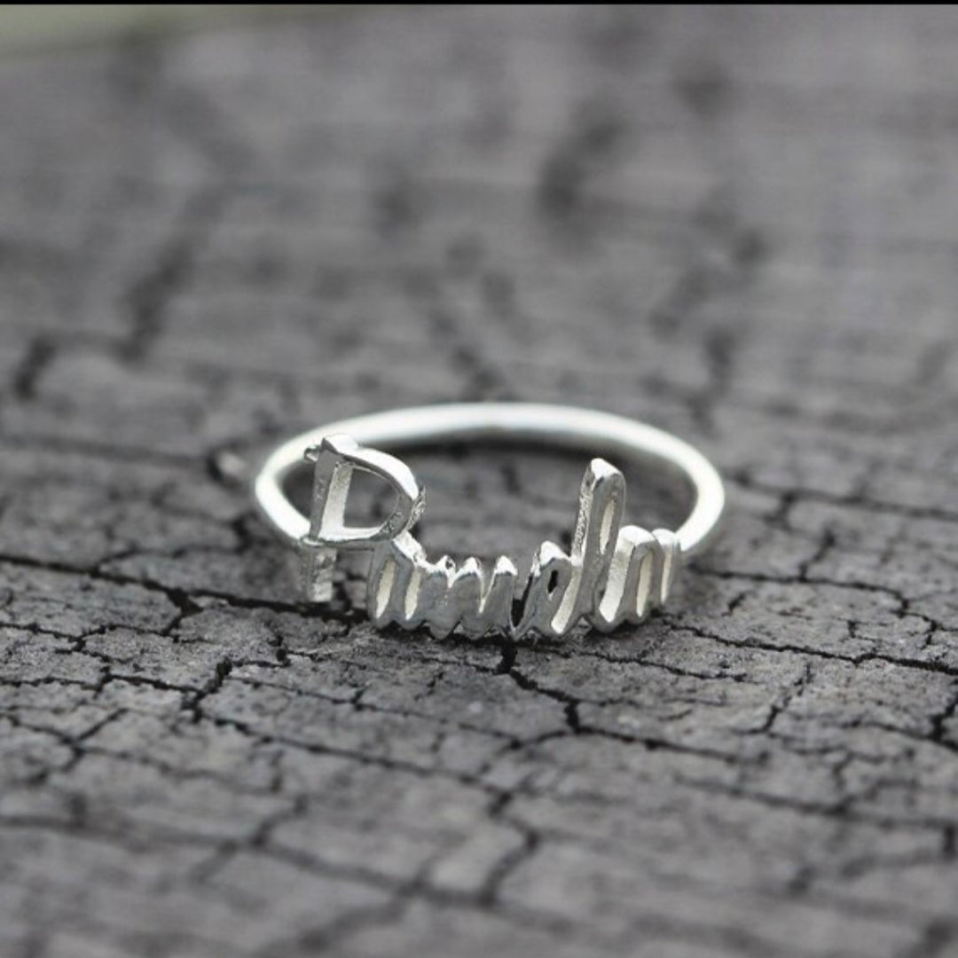 Your Name, Your Style: 925 Silver Name Rings - Silver Box Original