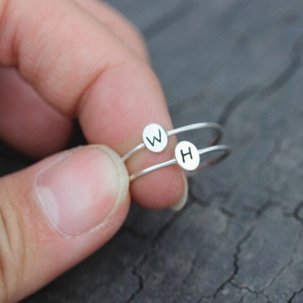Your Story, Your Style: 925 Silver Custom Initials Rings - Silver Box Original
